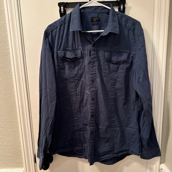 Navy Blue Button down - Picture 1 of 4